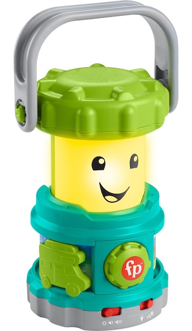 Fisher-Price Baby Learning Toy Laugh &amp; Learn Camping Fun Lantern, Pretend Camping Gear with Lights &amp; Music for Infants Ages 6+ Months