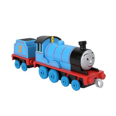 THOMAS &amp; FRIENDS Fisher-Price Locomotive Edward, Blue Toy Train with 1 Cargo Wagon and Connectors, Compatible with Track Tracks, Toy Gift for Boys and Girls +3 Years, HTN29