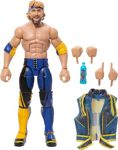 Mattel WWE Elite Collection Top Picks Action Figure &amp; Accessories Set, Logan Paul 6-inch Collectible with Swappable Hands, Ring Gear &amp; 25 Articulation Points