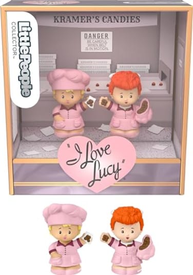 Little People Collector I Love Lucy TV Show Special Edition Set for Adults &amp; Fans, Lucy &amp; Ethel Figures in a Display Box