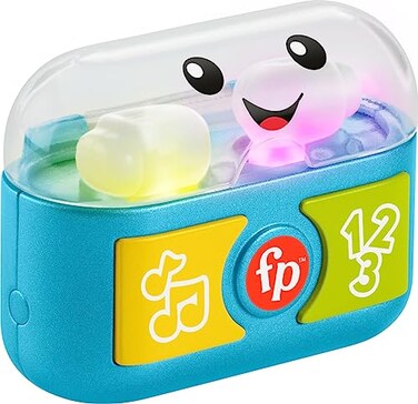 Fisher-Price Baby &amp; Toddler Toy Laugh &amp; Learn Play Along Ear Buds with Music Lights &amp; Fine Motor Activities for Infants Ages 6+ Months