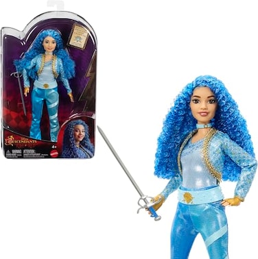 Mattel Disney Descendants: The Rise of Red Fashion Doll &amp; Accessory, Princess Chloe Charming, Daughter of Cinderella with Movie-Inspired Clothes &amp; Sword