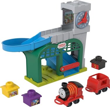 Thomas &amp; Friends Toddler Toy My First Knapford Station Train Playset with Stack &amp; Wobble Cargo for Kids Ages 18+ Months