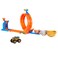 Hot Wheels Monster Trucks Toy Truck &amp; Track Set, Loop-and-Flip Trophy Challenge Playset &amp; 1:64 Scale 50th Anniversary Die-Cast Bigfoot, 2 Ways to Play