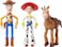 Mattel Disney Pixar Storytellers Toy Story 3-Pack of Woody, Jessie &amp; Bullseye, 4-inch Authentic Posable Figures, Key Character Collectibles