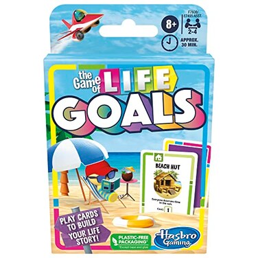 Hasbro The Game of Life Goals Card Game - Quick-Playing Family Game for 2-4 Players Ages 8 and Up