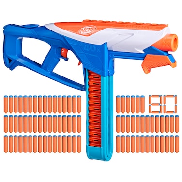 Nerf N Series Infinite Dart Blaster, 80 Nerf N1 Darts Compatible Only with Nerf N Series Blasters, 40 Dart Fast Load Battle Belt, Ages 8+