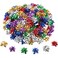 240 Pieces Mini Gift Wrap Bows Christmas Metallic Bows Self Adhesive Gifts Bows for Holiday Christmas Birthday Party Favor, 1 Inch, Multicolor