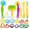 Play Dough Tools Set for Girls Boys - 25pc Playdough Accessories Kit with Animal Molds, Cutters, Rollers, Scissors, Rolling Pins - Creative Kids Toys Gift for Toddlers Ages 2 3 4 Year Old