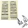 Luvay 3pcs Stainless Steel Finger Guitar/Bass Pick Plectrums Slide with Neck Fretboard Note Map Fret Sticker