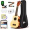 Everjoys Soprano Ukulele Beginner Pack-21 Inch w/Rainbow String Free Online Lesson Gig Bag Fast Learn Songbook Digital Tuner Pick All in One Kit
