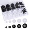 100 Pcs Premium Mixed Resin Sewing Buttons, kidoom Eco-Friendly 4-Hole Craft Buttons, 5 Sizes of Black Buttons Suitable for Sewing, DIY and Holiday Decoration(Black &amp; White)
