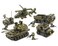 Sluban M38-B0208 Blocks Army Bricks Toy Hind Helicopter, T-90 Main Battle Tank, Army Personnel Carriers, Army Je-ep, Prowl Car,1 Set, 25.2"x3.5"x18.7", Green
