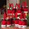 MSQ 10PCS Christmas Decorations Gift Bags Candy Bags Santa Pants Style Lovely Treat Bags for Children Best for Wedding Holiday New Year Holiday Gift- Small Size(More Options)