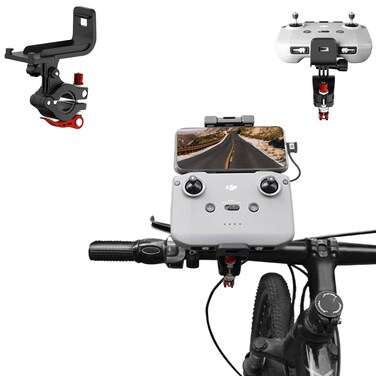 O'woda RC-N2/ N1 Bicycle Holder Drone Remote Controller Clip Adjustable Bike Mount for DJI Mini 4K/ Mini 2 SE/Mini 2/ Mini 3 Pro/Mini 3/ Mini 4 Pro/Air 2S/ Air 2/ Air 3/Mavic 3/ Mavic 3 Pro