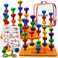 Pegs Board Game Set Jumbo Pack   48 Pegs + 2 Boards &amp; Storage Bag W/Handle Easy to Carry. for Motor Skills Sorting Counting Color Recognition Occupational Therapy Toddler and Preschool by Twinkle me