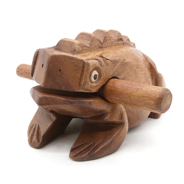 BSIRI 5" Wooden Frog Rasp - Musical instruments of Africa Frog Rasp Super Guiro Percussion Frog Wood Block Instrument of Frog Noise Maker Cool Music Gifts Ideas Fun Instruments for Adults and Kids