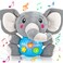Aitbay Plush Elephant Music Baby Toys 0 3 6 9 12 Months, Cute Stuffed Aminal Light Up Baby Toys Newborn Baby Musical Toys for Infant Babies Boys &amp; Girls Toddlers 0 to 36 Months (Gray)
