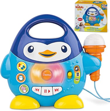 Toddler Karaoke Machine: Fun Musical Toys for Toddlers 1-3 &amp; 3-5   Ideal Kids Karaoke Machine for Boys   Engaging Toddler Toys 2-3 for Aspiring Little Singers (Penguin)