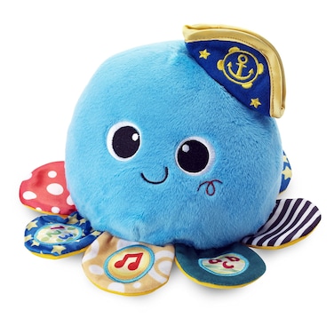 KiddoLab Octopus Plush Animal Toy - Educational Cute Plushies for Learning ABC, Numbers, Nursery Rhymes - Octopus Plush Sensory Toy for Babies 6 Months &amp; Above