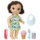 Baby Alive C1089 Magical Scoops Baby: Brunette Baby Doll with Dress and Accessories: Ice Cream Cone, Scooper, Comb and More, Perfect Toy for 3-Year-Old Girls and Boys and Up, Small