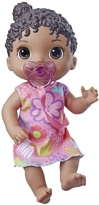 Baby Alive Baby Lil Sounds: Interactive Black Hair Baby Doll for Girls &amp; Boys Ages 3 &amp; Up, Makes 10 Sound Effects, Including Giggles, Cries, Baby Doll with Pacifier