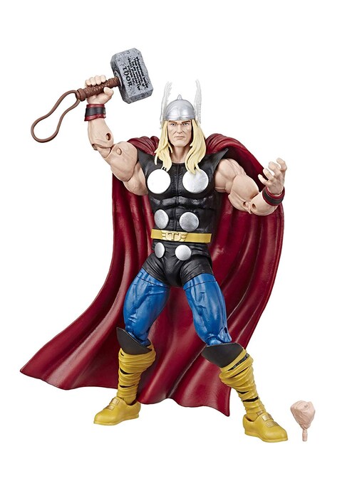 Marvel Comics 80th Anniversary Legends Series 6&quot;-Scale Vintage Comic-Inspired Thor Collectible Action Figure, Brown, Ages 4 and up