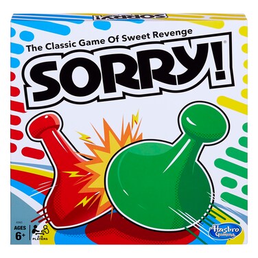 Sorry! Kids Board Game, Family Board Games for Kids and Adults, 2 to 4 Players, Family Games, Kids Games, Ages 6 and Up