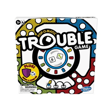 Hasbro Gaming Trouble Game with Bonus Shield &amp; Power Die   Family Board Games   Easter Gifts for Kids   2-4 Players   Ages 5+ (Amazon Exclusive)