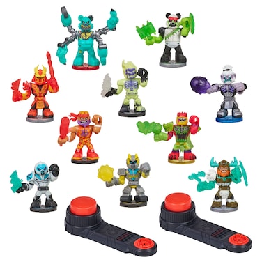 Legends of Akedo Button Bash Collector Pack Contains 10 Ultimate Arcade Warrior Action Figures and 2 Button Bash Controllers   Amazon Exclusive