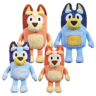 Bluey Heeler Family Plush Set 4 Plush 7-8" Figures   Amazon Exclusive