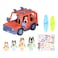 Bluey Heeler Family 4WD Vehicle and 4 Figure Pack, 2.5-3 Inch Figures, 2 Surfboards Accessories and Stickers   Amazon Exclusive