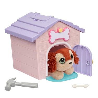 Little Live Pets My Puppy's Home Minis - Pink &amp; Purple Home   Plush Toy &amp; Kennel Playset. Build Your Puppy's Home, Name Your Puppy &amp; Surprise! Puppy Appears! Which Puppy Will You Get? Easy Build DIY