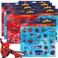 Marvel Spiderman Stickers for Kids - Spiderman Party Favors Bundle with 200 Spider-Man Stickers for Boys and Girls (Spiderman Party Supplies)