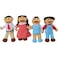 Constructive Playthings Asian Family Full Bodied Puppet Set of 15" H. Mother and Father &amp; 13" Sister and Brother for Ages 19 Months and Up