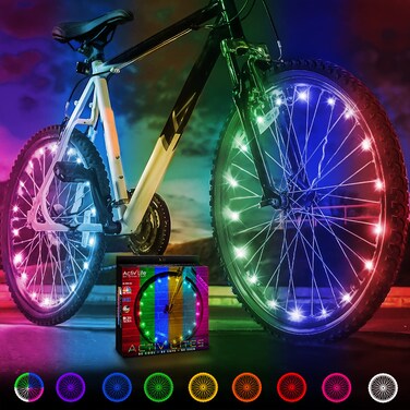 Activ Life Bike Wheel Lights (2 Tire, Color-Changing) Top Easter Basket Stuffers for Kids Girls Boys Teen Gifts; Best Spring Break Essentials &amp; Beach Vacation Must Haves; Cool Family Fun Bday Presents