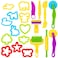 Oun Nana Playdough Tools 20 PCS Play Dough Tools Set for Kids, Various Shape Playdough Cutters and Rollers, Random Color