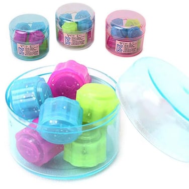 [Random] Korean Traditional Play Game 8PCS Gonggi Jack Stone Pebbles Set w/Round Case (3 Sets)