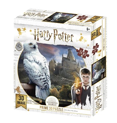 Harry Potter HP32514 RD-RS263006 3D Effect 500 Piece Hedwig Puzzle, Colour