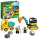 LEGO DUPLO Town Truck &amp; Tracked Excavator Construction Vehicle 10931 Toy for Toddlers 2-4 Years Old Girls &amp; Boys, Fine Motor Skills Development and Learning Toy