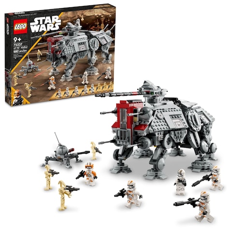 LEGO Star Wars at-TE Walker 75337 Poseable Toy, Revenge of The Sith Set, Gift for Kids with 3 212th Clone Troopers, Dwarf Spider &amp; Battle Droid Figures