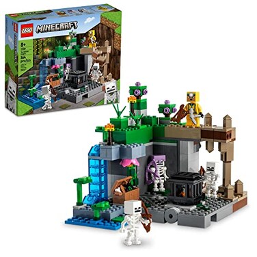 LEGO Minecraft The Skeleton Dungeon Building Toys Set - Minecraft Toys for Boys &amp; Girls, Ages 8+ - Toys for Kids W/Option to Build 3 Biomes - 21189