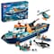 LEGO City Arctic Explorer Ship 60368 Building Toy Set, Fun Toy Gift for 7 Year Old Boys and Girls, with a Floatable Boat, Helicopter, Dinghy, ROV Sub, Viking Shipwreck, 7 Minifigures and an Orca