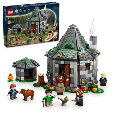 LEGO Harry Potter Hagrid's Hut: an Unexpected Visit - Harry Potter Toy for Boys &amp; Girls Ages 8+ - Kids Building Toys W/Buildable House, 7 Minifigures &amp; Dragon - 76428