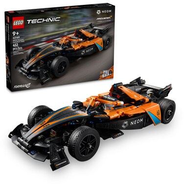 LEGO Technic NEOM McLaren Formula E Toy Cars - Building Toy for Kids, Boys &amp; Girls, Ages 9+ - McLaren Race Car with V10 Engine &amp; Steering - Gift Idea for Birthdays - 42169