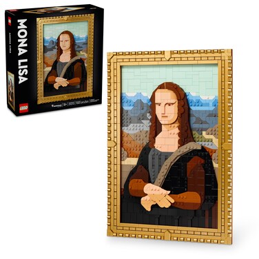 LEGO Art Mona Lisa Building Sets - Leonardo da Vinci Adult Puzzles for Display, Ages 18+ - DIY Crafts for Men, Women &amp; Art Lovers - Birthday Gift Idea - Includes Detachable Frame - 31213