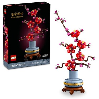 LEGO Icons Plum Blossom Building Sets for Adults - Artificial Flower for Dinner Table Centerpiece, Living Room Home Decor, Ages 18+ - Gift Ideas for Lunar New Year - DIY Craft Kits - 10369