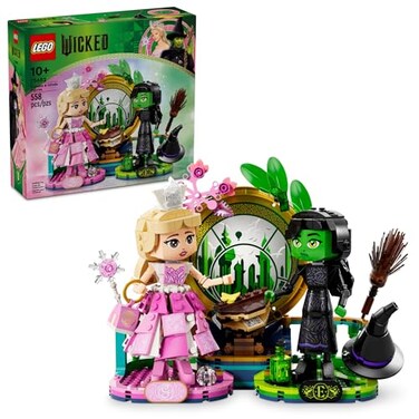 LEGO Wicked Elphaba &amp; Glinda Figures Building Toys - Wicked Toys for Kids, Girls &amp; Boys, Age 10+ - Buildable Wicked Dolls - Birthday Gift Idea - 75682