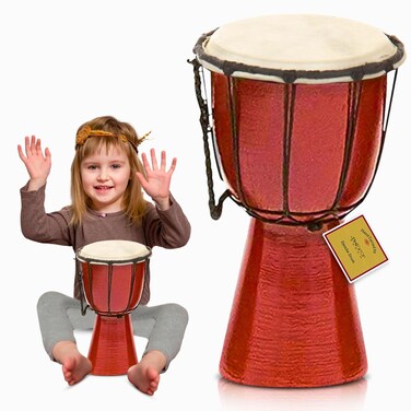 Drums Djembe Drum Djembe jembe is a Rope- goat skin Covered Goblet Drum Played by Hands West Africa style (4x8) Designed in the USA