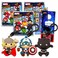 Marvel Blind Bags Party Favors 3 Pack - Bundle with 3 Avengers Keychain Mystery Figures Plus Stickers, More   Marvel Avengers Bag Clips for Kids